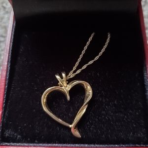 Fine jewelry Gold heart necklace